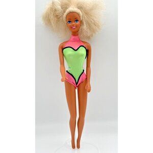 Vintage Barbie Doll RIVIERA #7344 Mattel 1989 Beach Bathing Suit